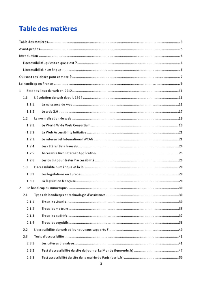 Accessibilité du web