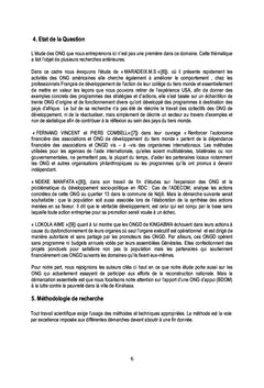 Les ONG et la lutte contre la pauvrete, cas du BDOM