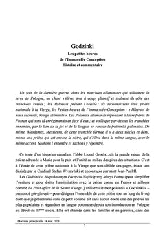 Godzinki Petites heures de l'Immaculee Conception de la Vierge Marie