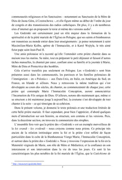 Godzinki Petites heures de l'Immaculee Conception de la Vierge Marie