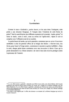Godzinki Petites heures de l'Immaculee Conception de la Vierge Marie
