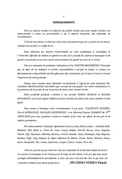 Analyse des facteurs déterminant le niveau de déforestation au Sud-Kiv