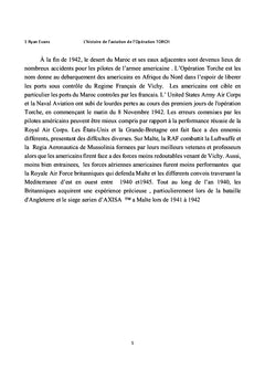 L'histoire de l'aviation de l'Opération TORCH
