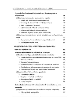 Le caractère dualiste des garanties du contribuable