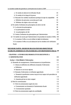 Le caractère dualiste des garanties du contribuable
