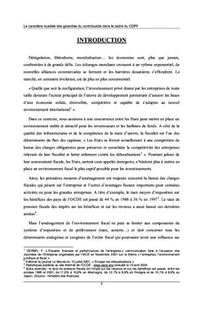 Le caractère dualiste des garanties du contribuable