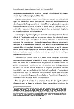 Le caractère dualiste des garanties du contribuable
