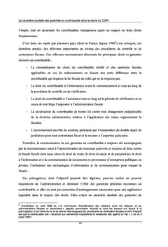 Le caractère dualiste des garanties du contribuable