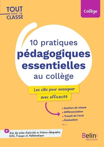 10 pratiques pédagogiques essentielles au collège