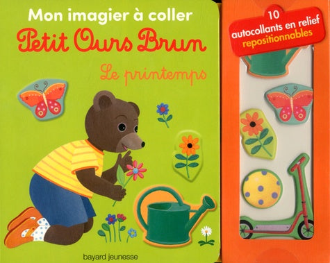 Mon imagier à coller Petit Ours Brun - Le printemps