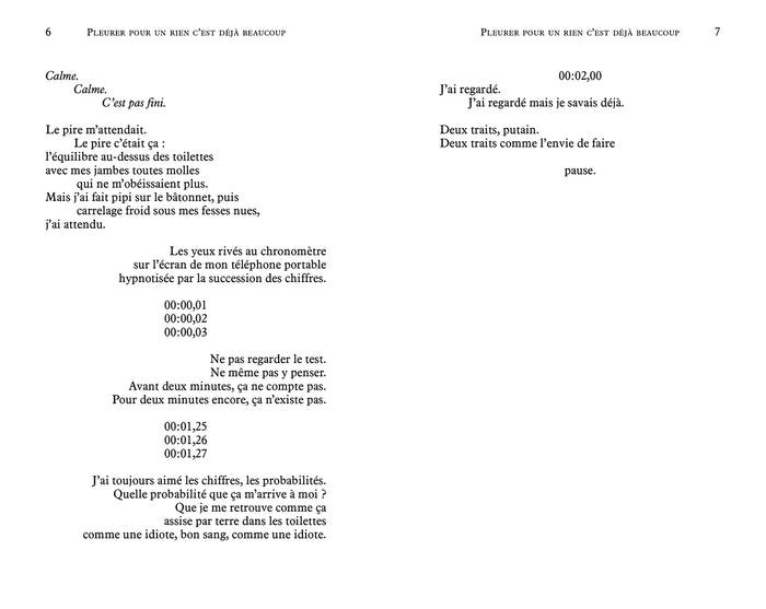 Pleurer pour un rien, c'est déjà beaucoup