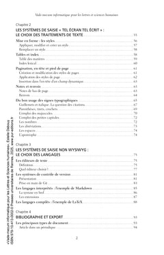 Vade-mecum informatique pour les Lettres et Sciences humaines
