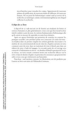 Vade-mecum informatique pour les Lettres et Sciences humaines