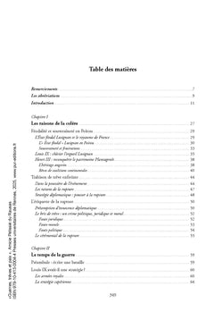 Guerres, trêves et paix