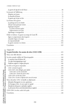 Guerres, trêves et paix