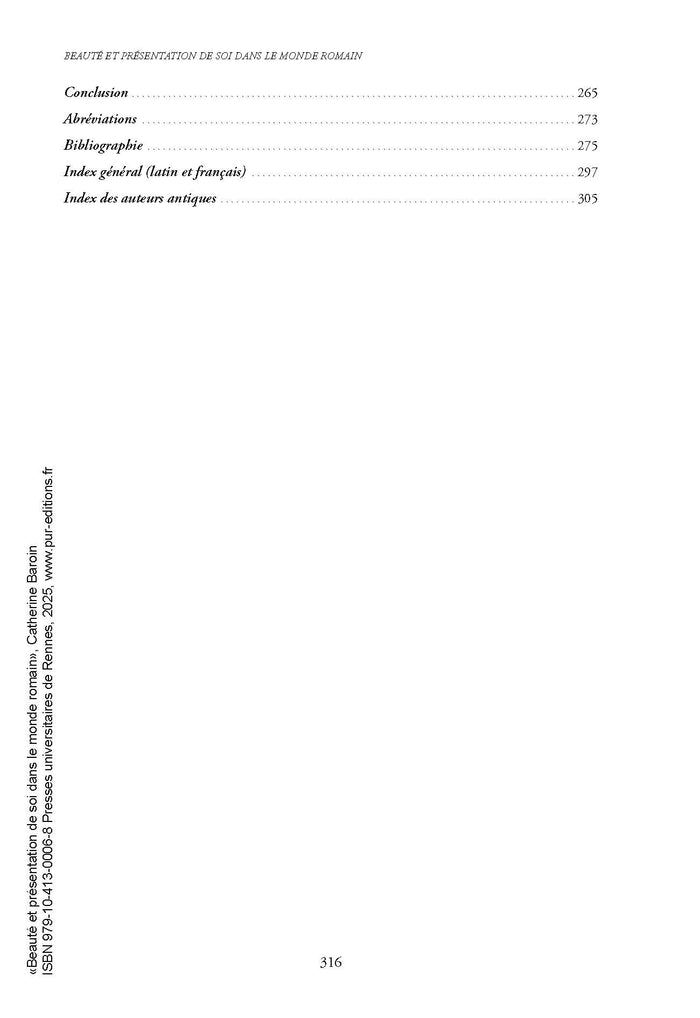 Beauté et présentation de soi dans le monde romain
