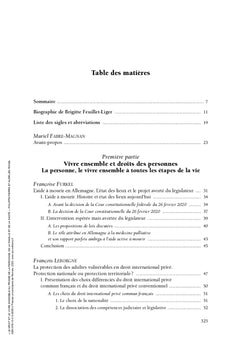 Le droit et le vivre ensemble au prisme de la personne, de la famille et de la santé
