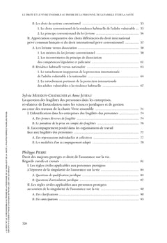 Le droit et le vivre ensemble au prisme de la personne, de la famille et de la santé