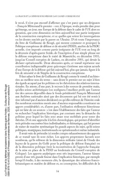 La France et la défense européenne dans l'après-guerre froide