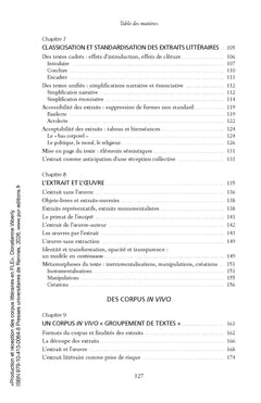 Production et réception des corpus littéraires en FLE