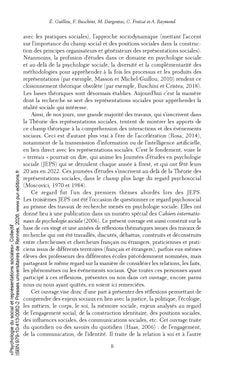Psychologie du social et représentations sociales
