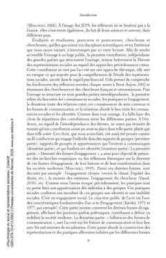 Psychologie du social et représentations sociales