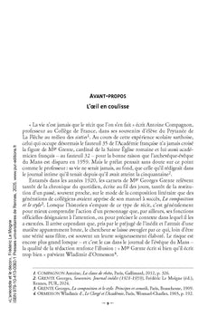 L'anecdote et le décor
