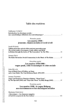 Musique rock et chronique sociale au Royaume-Uni (1963-2023)