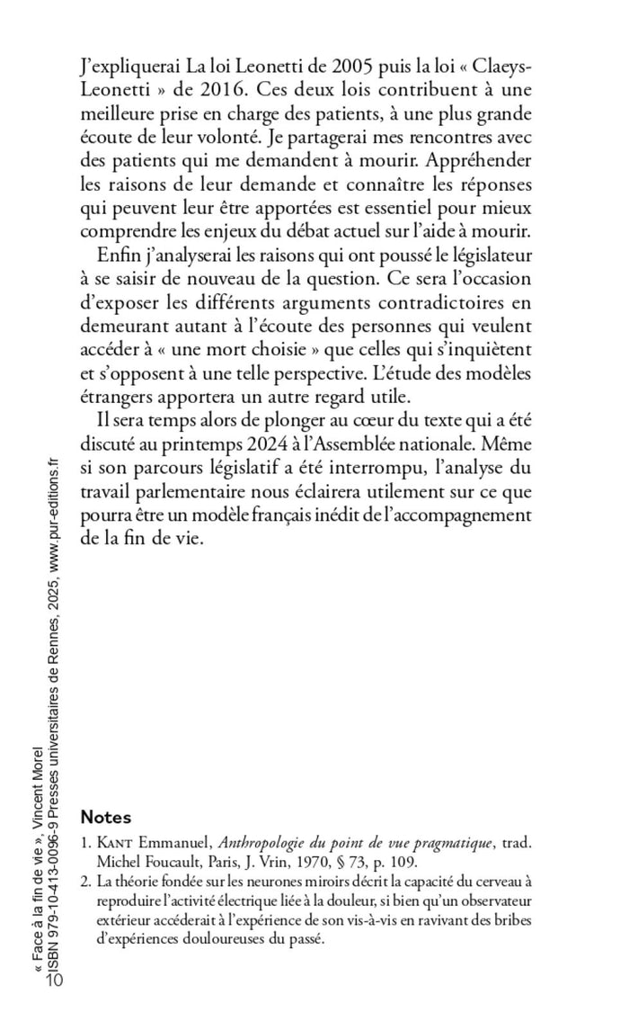 Face à la fin de vie