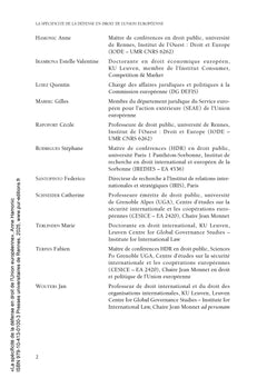 La spécificité de la défense en droit de l'Union européenne