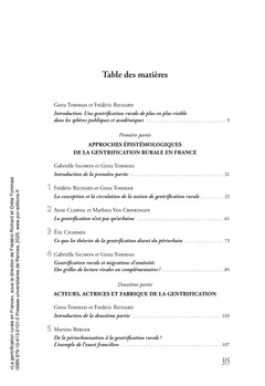 La gentrification rurale, une approche française