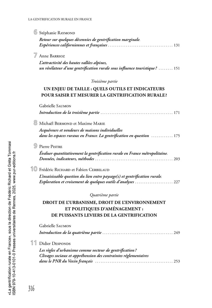 La gentrification rurale, une approche française
