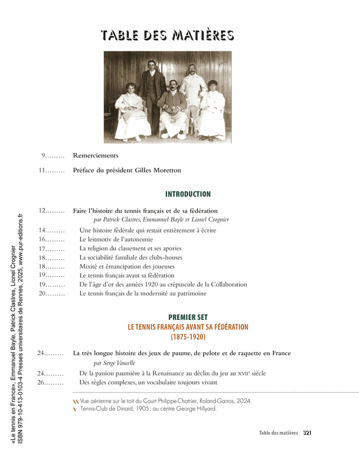 Le tennis en France, 150 ans d'histoire