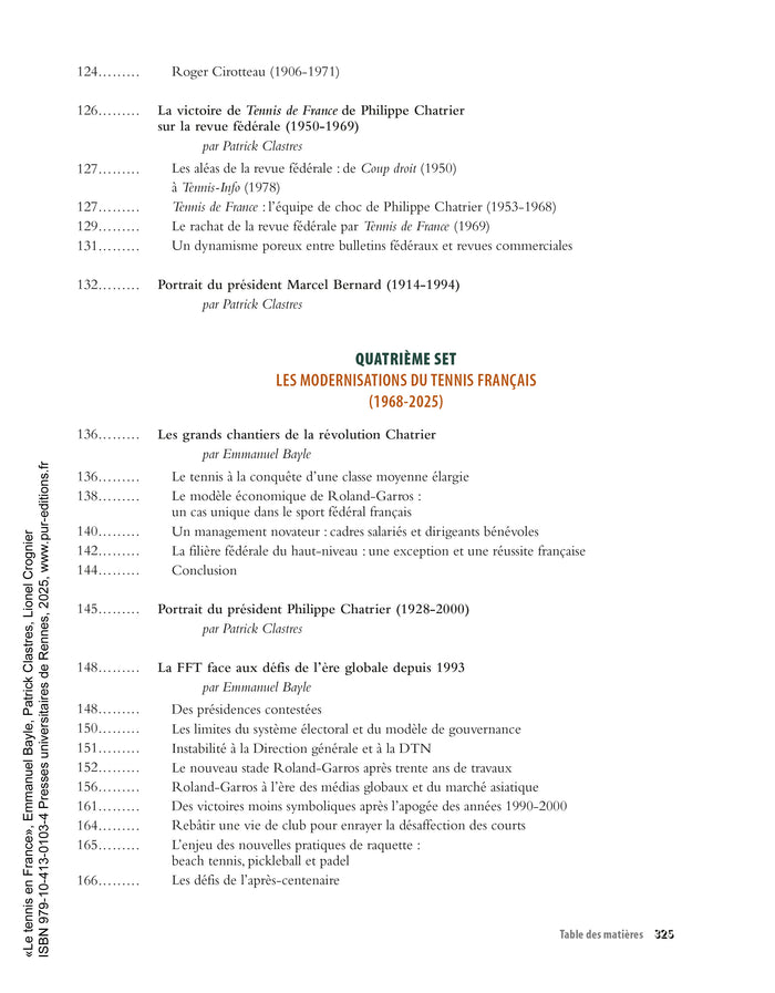 Le tennis en France, 150 ans d'histoire