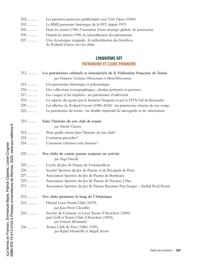 Le tennis en France, 150 ans d'histoire