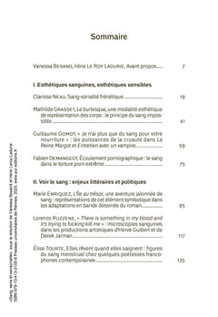 Sang, sens et sensorialité