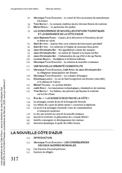 Une géohistoire de la Côte d'Azur