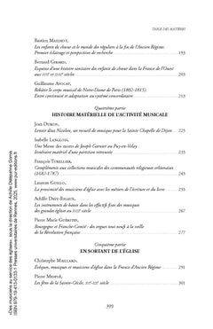 Des musiciens au service des églises