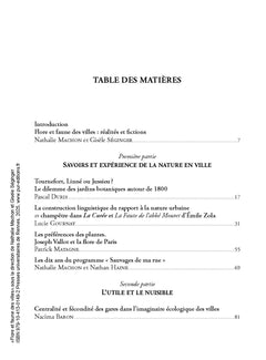 Flore et faune des villes