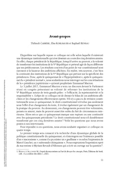 Le droit constitutionnel à l'épreuve du premier quinquennat d'Emmanuel Macron