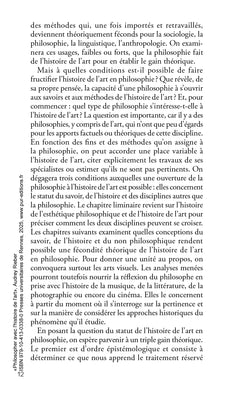 Philosopher avec l'histoire de l'art