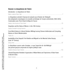 Le despotisme de l'Autre