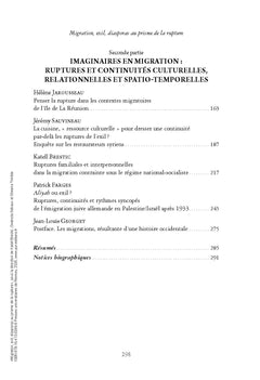 Migration, exil, diasporas au prisme de la rupture
