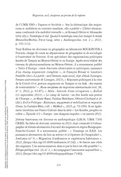 Migration, exil, diasporas au prisme de la rupture