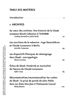 Shoah, après Lanzmann