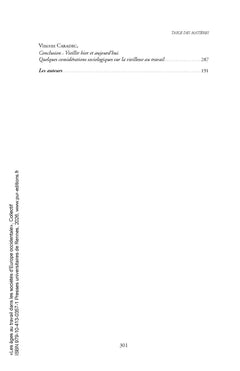 Les âges au travail dans les sociétés d'Europe occidentale, XIVe-XXe siècle