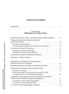 Le nominal propre