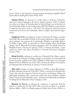Figures féminines merveilleuses de l'Antiquité