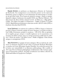 Figures féminines merveilleuses de l'Antiquité
