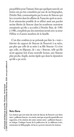 Françoise de Beauvoir et sa fille, Simone